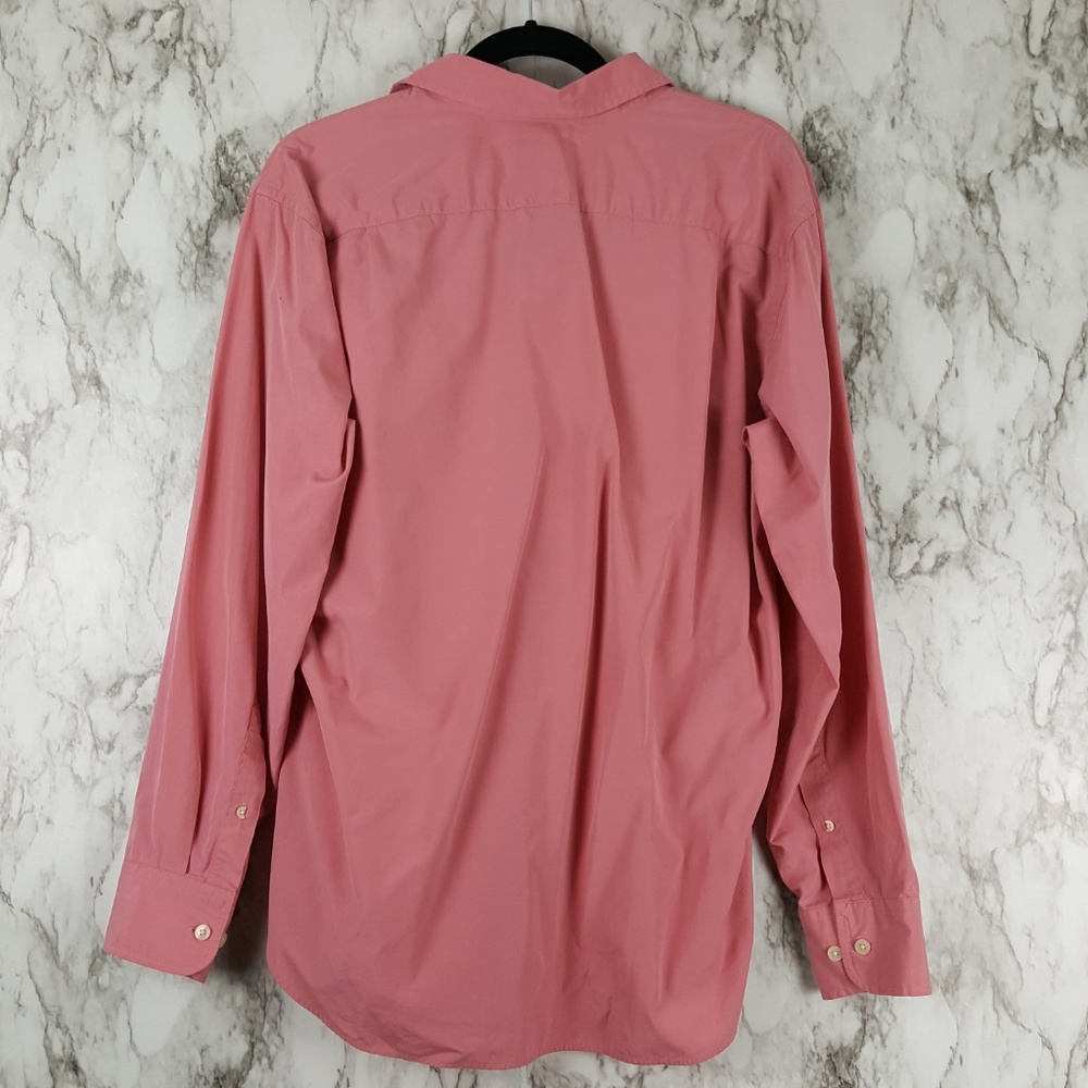 🌸 J. Crew Men's Pink Button Front Shirt M M14 - Picture 6 of 8